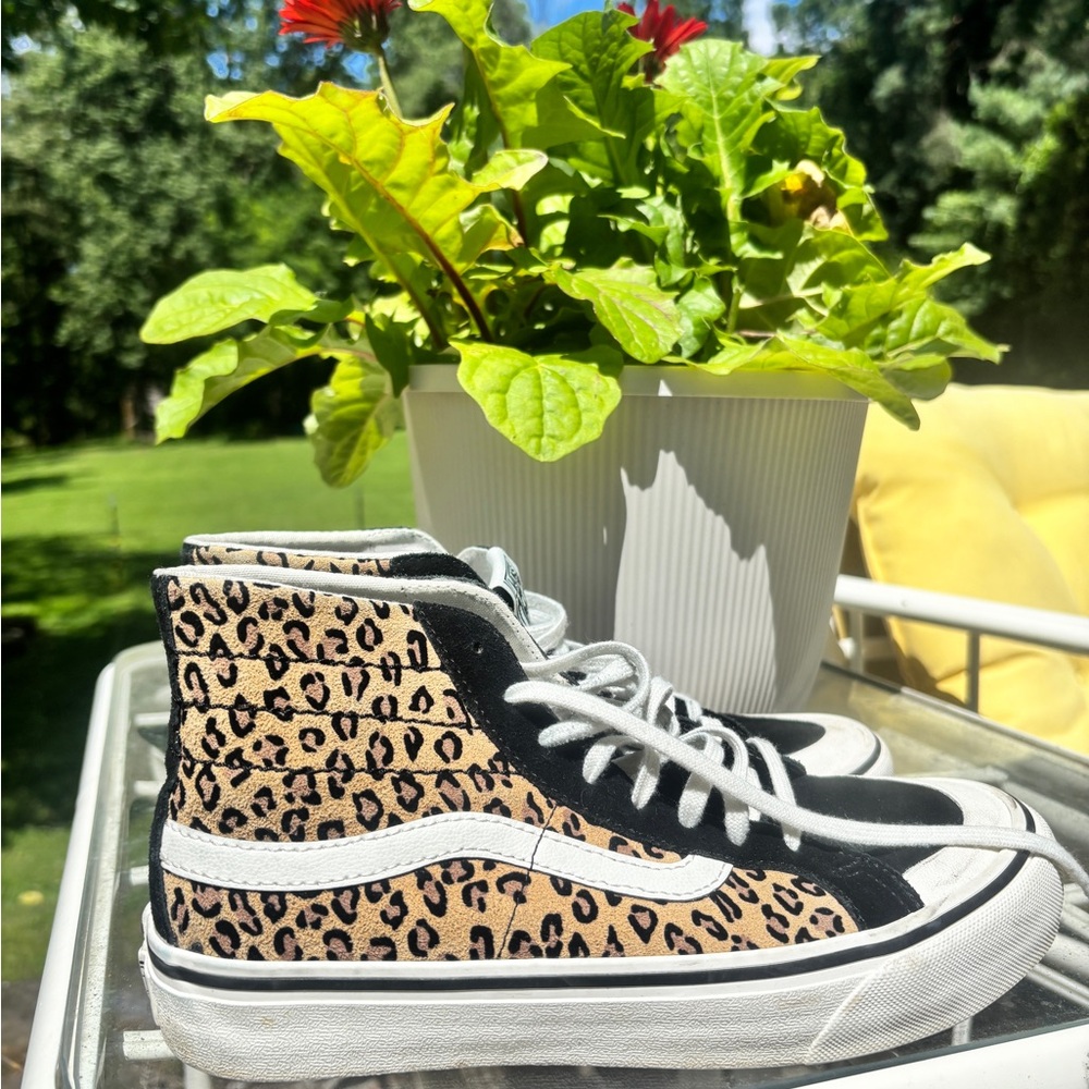 Vans Sk8-Hi 138 Decon SF Leopard Print High-Top Sneakers, Men's 7, Women's 8.5